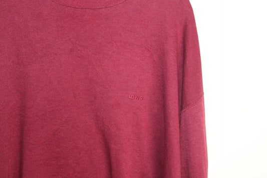 Burgundy Levis Crewneck (Vintage), Size XL