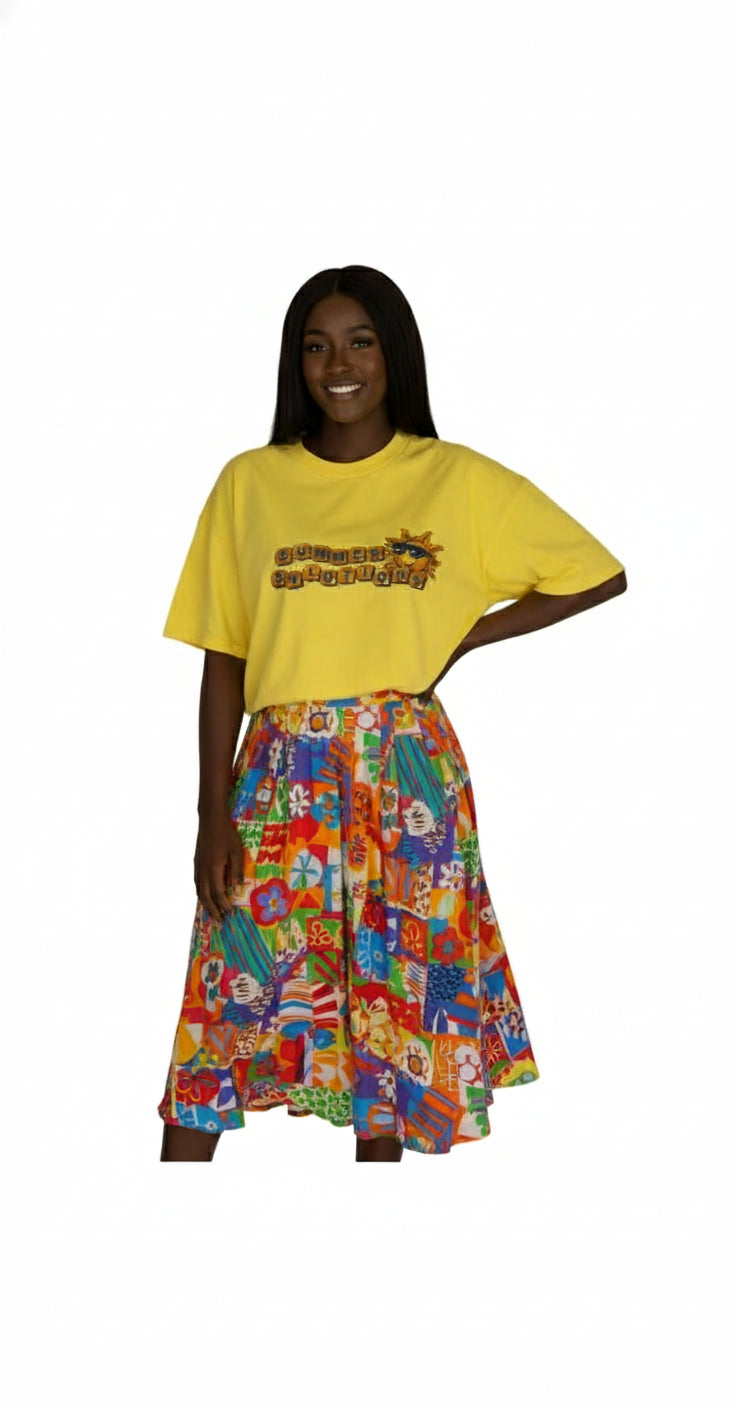 Vintage Yellow Summer Solutions T-Shirt, Size XL