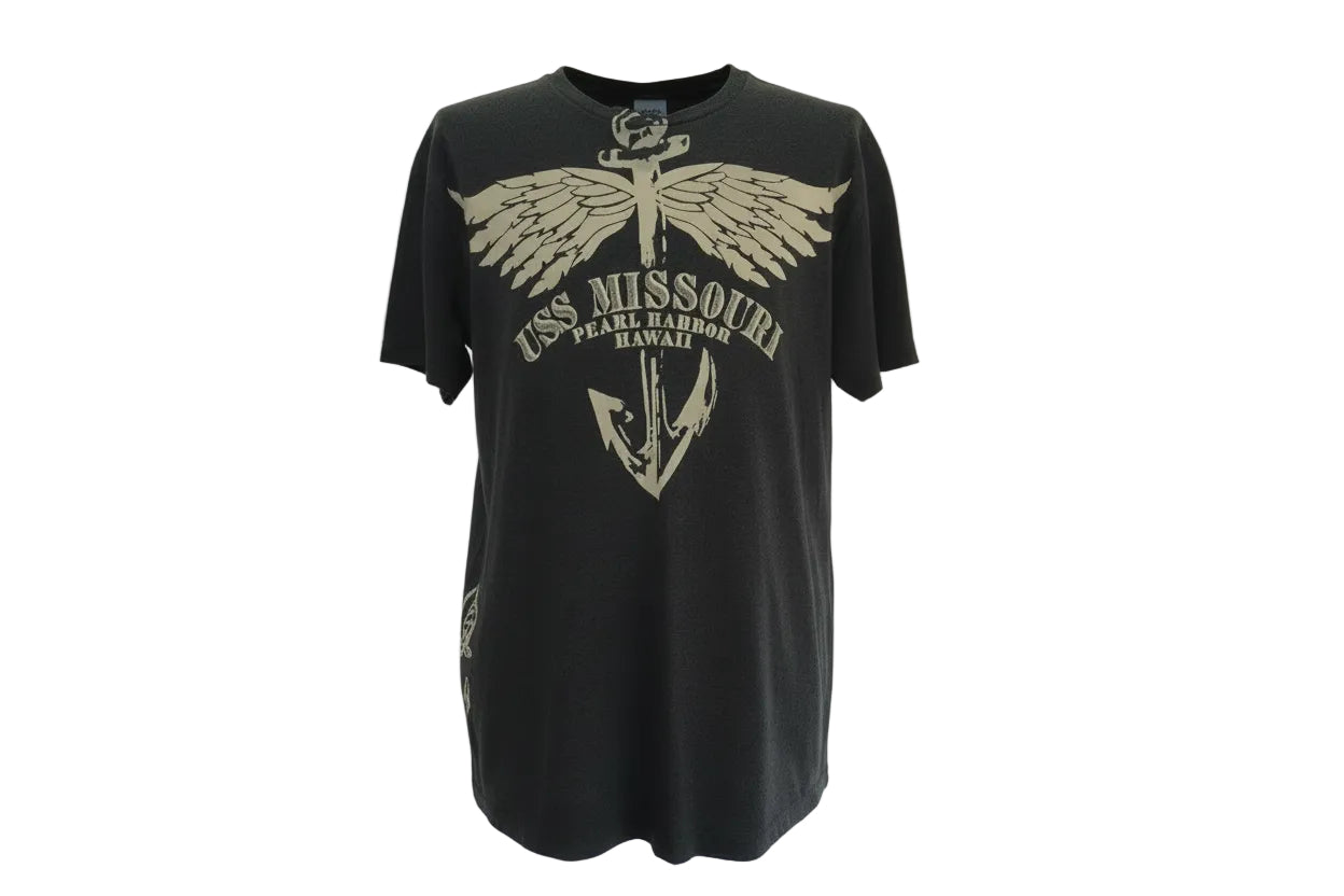 Dark Grey USS Missouri Pearl Harbor Hawaii Tee, Size L