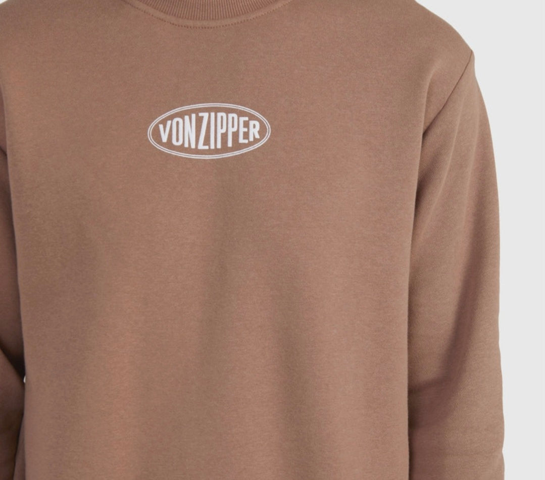 Chocolate Crewneck by Von Zipper, Size M