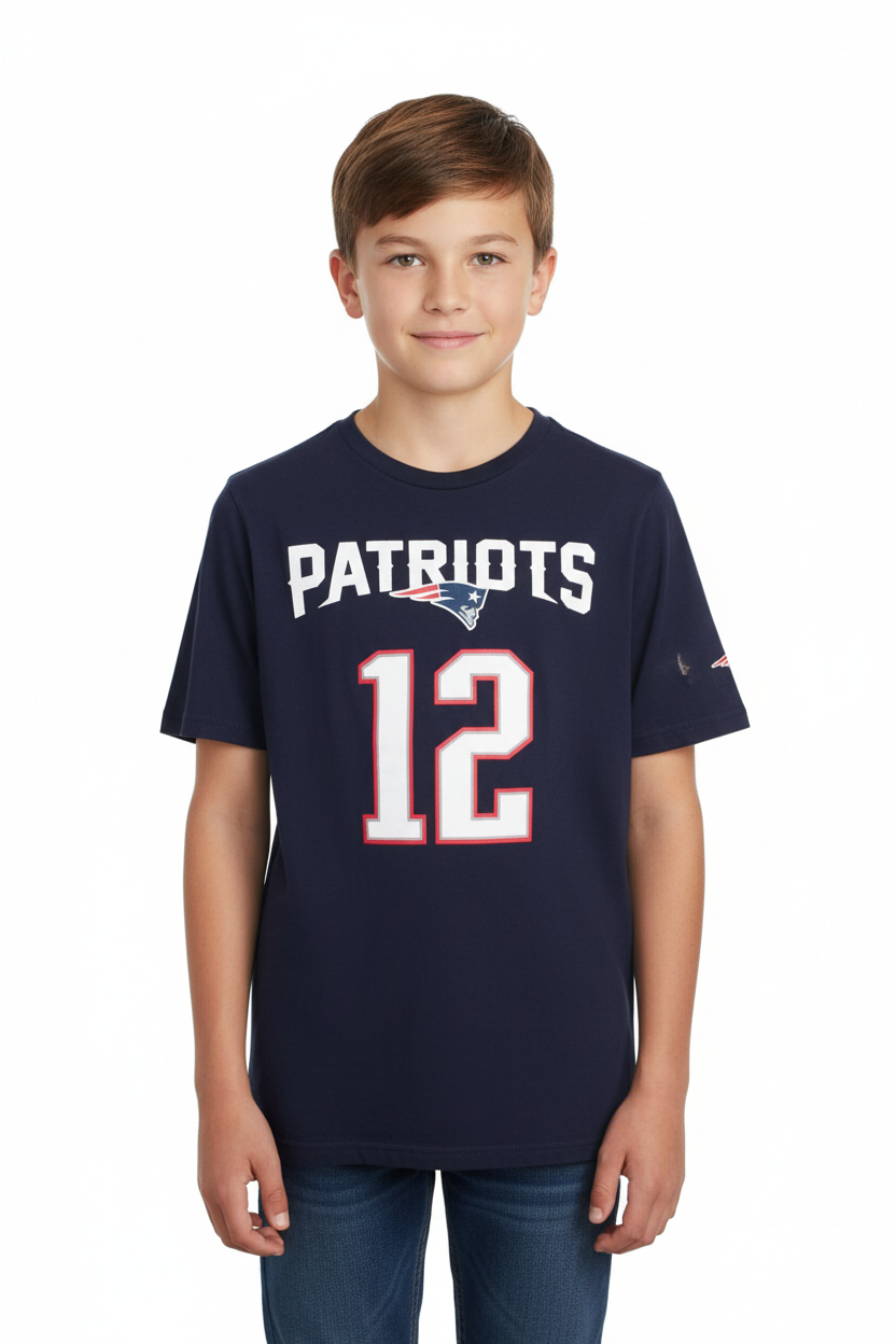 Kids NFL Patriots Tee (Brady), Size 14-16