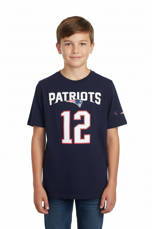 Kids NFL Patriots Tee (Brady), Size 14-16