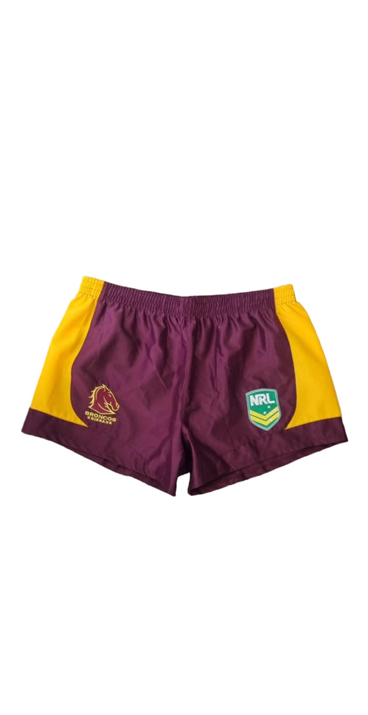 Brisbane Broncos NRL Shorts, Size XXL