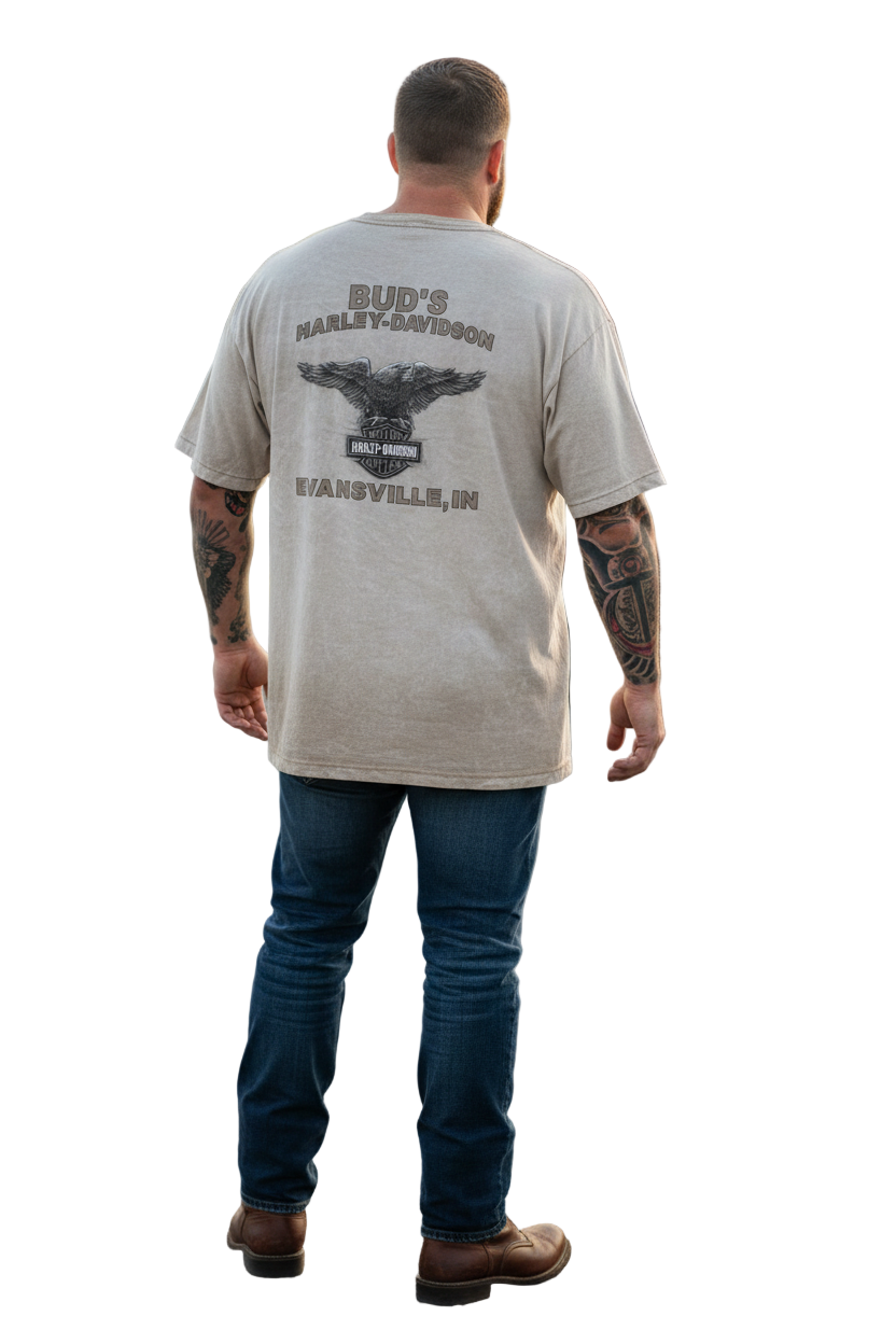 Rugged Bud's Harley Davidson Tee (Vintage), Size XXL
