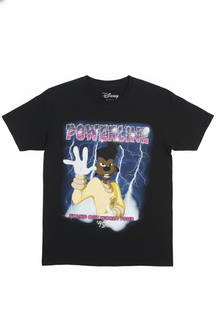Vintage (1995) Powerline Tee - Disney Goofy Stand Out World Tour, Size M