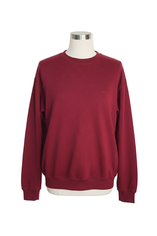 Burgundy Levis Crewneck (Vintage), Size XL