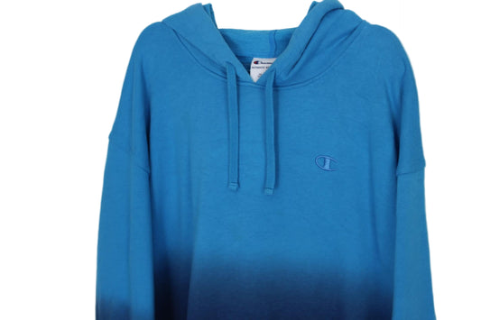 Champion Dip Dye Blue/Navy Specialty Hoodie, Size XL