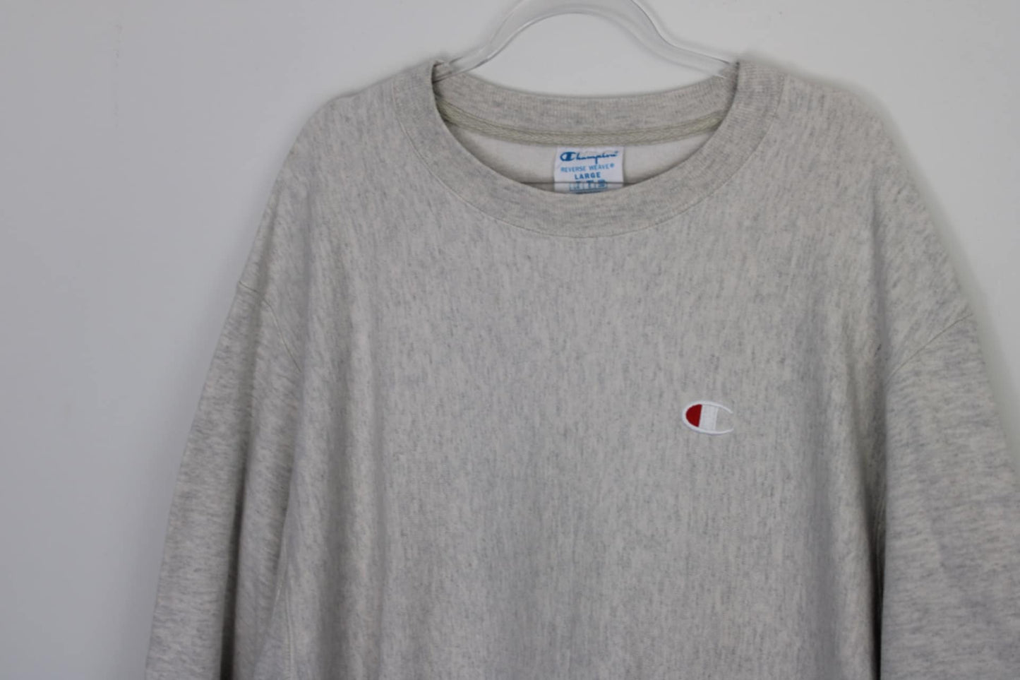 Light Grey Champion Crewneck, Size L