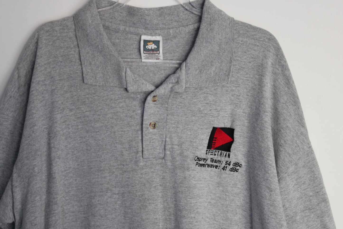 Vintage (90s) Single Stich Grey Polo, Size XL