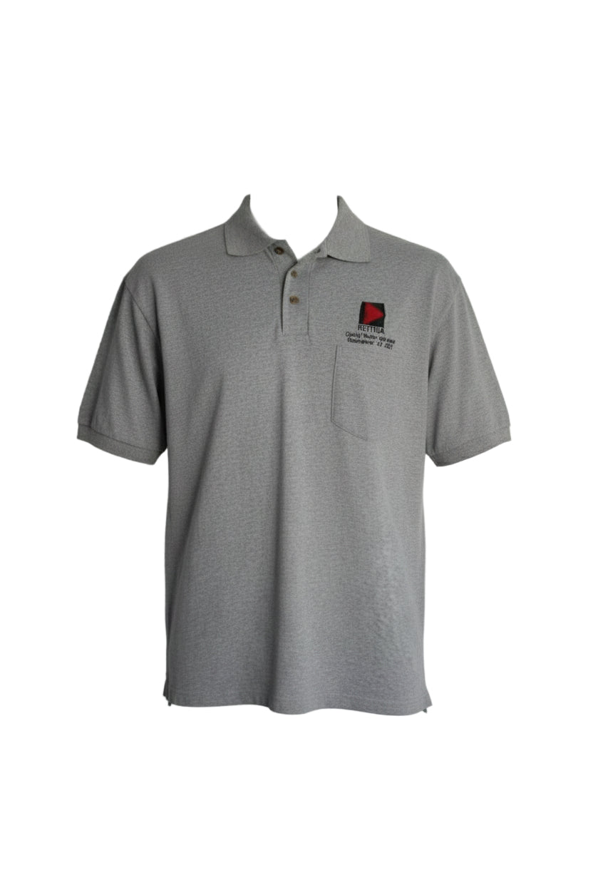 Vintage (90s) Single Stich Grey Polo, Size XL