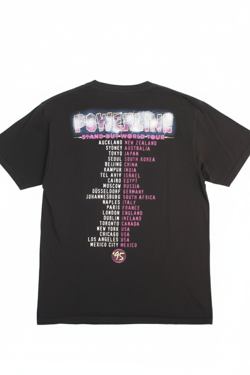 Vintage (1995) Powerline Tee - Disney Goofy Stand Out World Tour, Size M